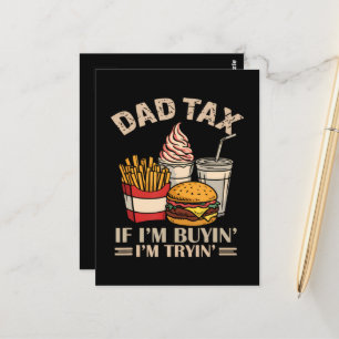 Carte Postale Taxe Papa Si J'Achète J'essaie