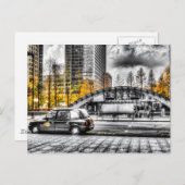 Carte Postale Taxi à Canary Wharf (Devant / Derrière)