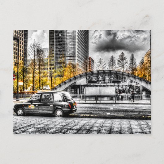 Carte Postale Taxi à Canary Wharf (Devant)