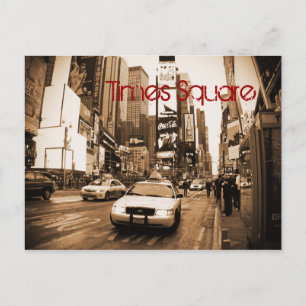 Carte postale Taxi Carré NYC Times