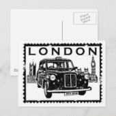 Carte Postale Taxi de Londres (Devant / Derrière)