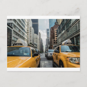 Carte Postale Taxi de New York dans la ville