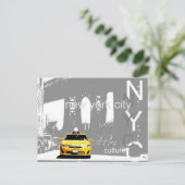 Carte Postale Taxi Jaune Pont De Brooklyn Nyc New York City (Debout devant)