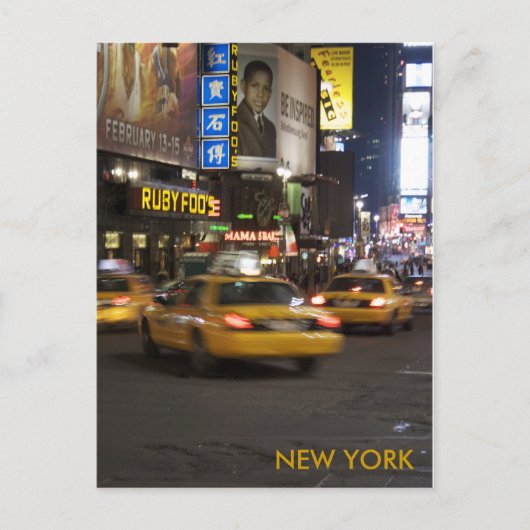 Carte Postale taxi new york (Devant)