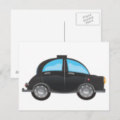 Carte Postale Taxi noir (Devant / Derrière)