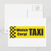 Carte Postale Taxi Welsh Corgi (Devant / Derrière)