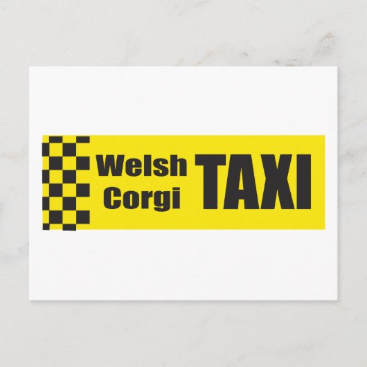 Carte Postale Taxi Welsh Corgi (Devant)