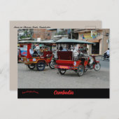 Carte Postale Taxis à Phnom Penh Cambodge (Devant / Derrière)