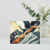 Carte Postale Taxis inclinés NYC (Debout devant)