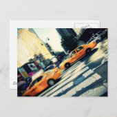 Carte Postale Taxis inclinés NYC (Devant / Derrière)