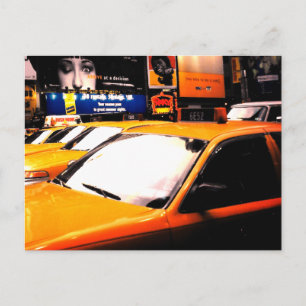 Carte Postale Taxis jaunes de Times Square NYC New York City