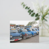Carte Postale Taxis Mazdas Bleus (Debout devant)