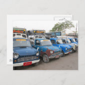 Carte Postale Taxis Mazdas Bleus (Devant / Derrière)