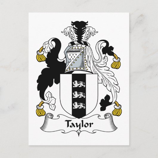 Carte Postale Taylor Family Crest (Devant)