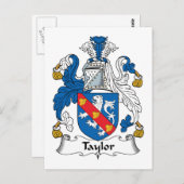 Carte Postale Taylor Family Crest (Devant / Derrière)