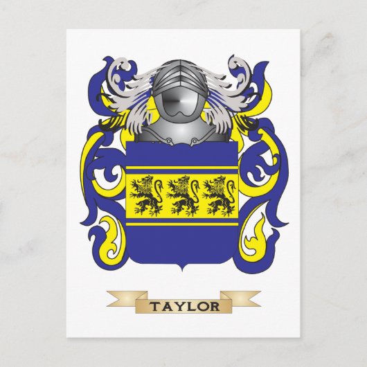 Carte Postale Taylor Family Crest (Armoiries) (Devant)