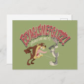 Carte Postale TAZ™ crie sur BUGS BUNNY™ "S'il vous plaît, aimez- (Devant / Derrière)