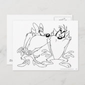 Carte Postale TAZ™ et fille (Devant / Derrière)