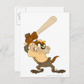 Carte Postale TAZ™ Le Slugger Home-Run (Devant / Derrière)