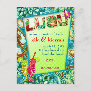 CARTE POSTALE TBA GAGNANT 311 KILA LUAU INVITATION