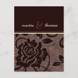 CARTE POSTALE TBA GAGNANT CHOCOLATE VELVET ROSE INVITATION