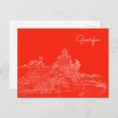 Carte Postale Tbilissi Géorgie - Plan d'architecture du paysage  (Devant / Derrière)