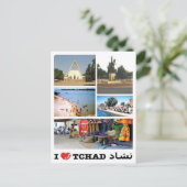Carte Postale Tchad - I Love - (Debout devant)