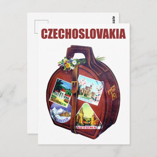 Carte Postale Tchécoslovaquie pour toutes les saisons, voyage vi (Devant / Derrière)