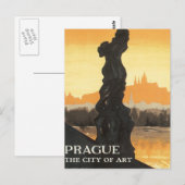 Carte Postale Tchécoslovaquie vintage de Prague (Devant / Derrière)