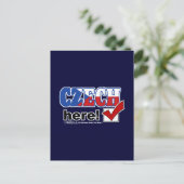 Carte Postale Tchèque ici (foncé) (Debout devant)