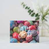 Carte Postale Tchèque Oeufs De Pâques Décorés, Joyeux Pâques (Debout devant)