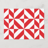 Carte Postale Tchry Red Geometric Deco Cube Pattern (Devant)