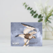 Carte Postale TCWC - American Kestrel Illustration avec logo (Debout devant)