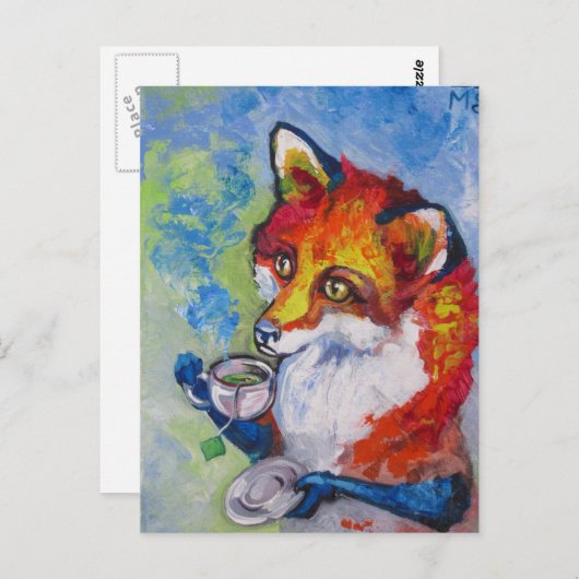 Carte Postale Tea Fox (Devant / Derrière)