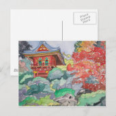 Carte Postale Tea House à San Francisco aquarelle peinture (Devant / Derrière)