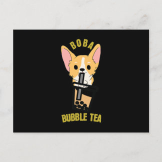 Carte Postale Tea Milk Tea Anime Corgi
