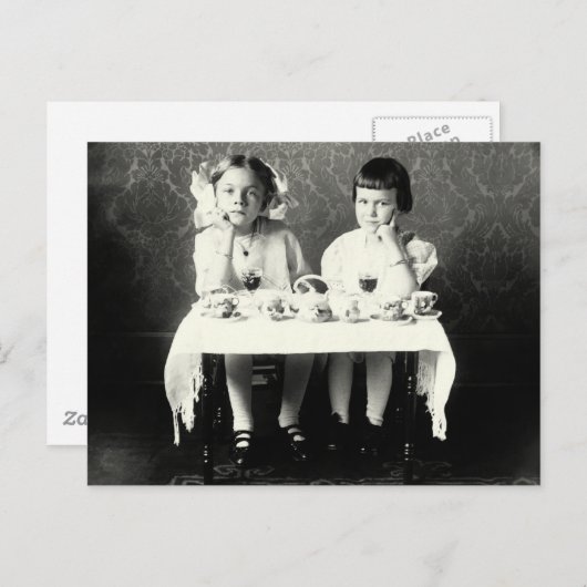 Carte Postale Tea Party 1900 (Devant / Derrière)
