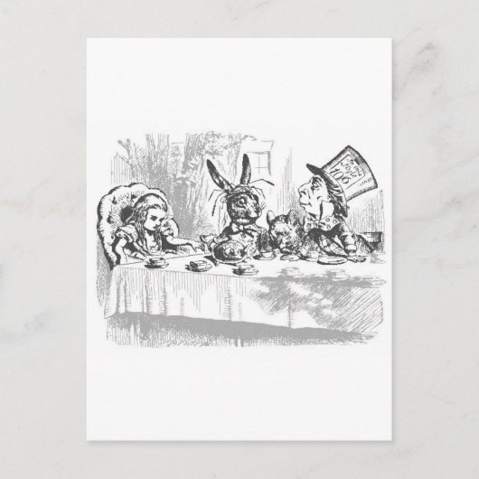 Carte Postale Tea Party de Mad Hatter (Devant)