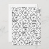 Carte Postale Tea Pot Doodle (Devant / Derrière)