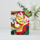 Carte Postale Tea Rose de l'aquarelle originale (Debout devant)