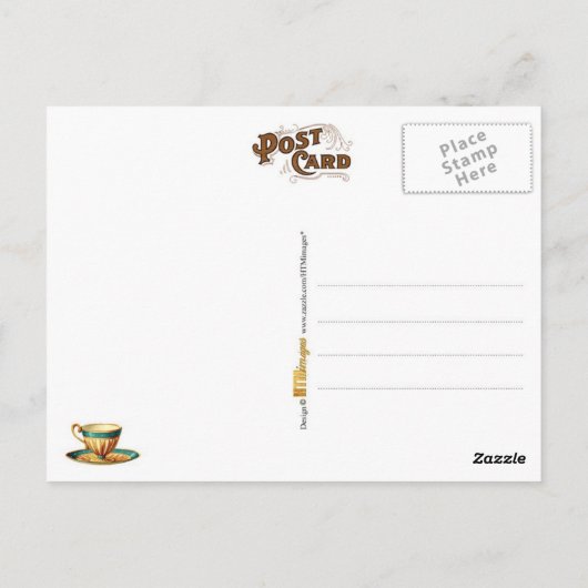 Carte Postale Tea-Time (Dos)