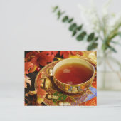 Carte Postale Tea time Tea cup postcard for postcrossing (Debout devant)