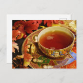 Carte Postale Tea time Tea cup postcard for postcrossing (Devant / Derrière)