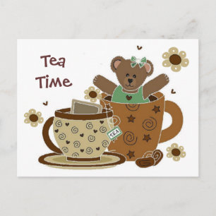 Carte postale Tea Time Teddy Bear