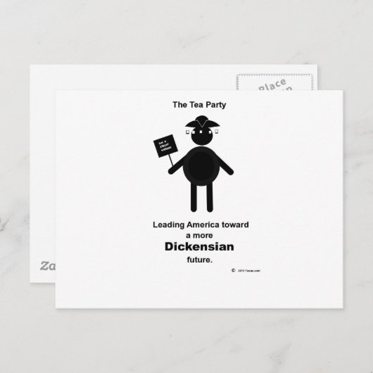 Carte Postale Teabagger Dickensian (Devant / Derrière)