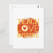 Carte Postale Teach Love Inspire - LES ENSEIGNANTS CITENT DES DI (Devant / Derrière)