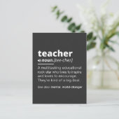 Carte Postale Teacher Definition - Funny Teaching School Teacher (Debout devant)
