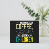 Carte Postale Teacher et Coffee (Debout devant)