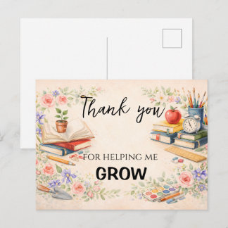 Carte Postale Teacher Thank You Gift | End of School Year