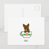 Carte postale Teacup Chihuahua (Devant / Derrière)